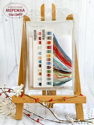 Фото набір для вишивання хрестиком Поцілунок сніговика 70-08833