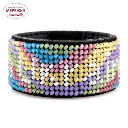 Фото Набір для вишивання бісером WonderlandCrafts браслета на штучній шкірі FLBB-106