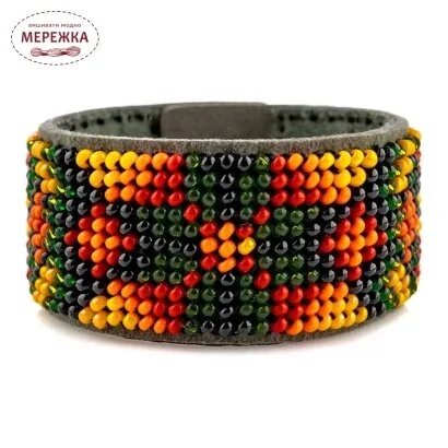 Фото Набір для вишивання бісером WonderlandCrafts браслета на штучній шкірі FLBB-112