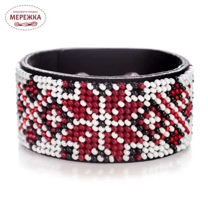 Фото Набір для вишивання бісером WonderlandCrafts браслета на штучній шкірі FLBB-119