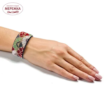 Фото Набір для вишивання бісером WonderlandCrafts браслета на штучній шкірі FLBB-120