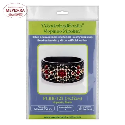 Фото Набір для вишивання бісером WonderlandCrafts браслета на штучній шкірі FLBB-122