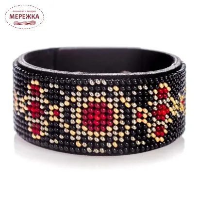 Фото Набір для вишивання бісером WonderlandCrafts браслета на штучній шкірі FLBB-122