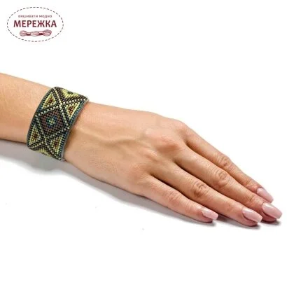 Фото Набір для вишивання бісером WonderlandCrafts браслета на штучній шкірі FLBB-110