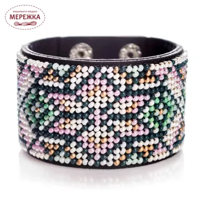 Фото Набір для вишивання бісером WonderlandCrafts браслета на штучній шкірі FLBB-114
