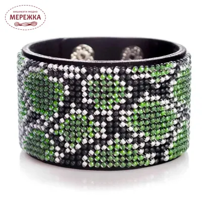 Фото Набір для вишивання бісером WonderlandCrafts браслета на штучній шкірі FLBB-117