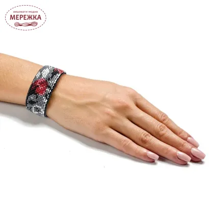 Фото Набір для вишивання бісером WonderlandCrafts браслета на штучній шкірі FLBB-035