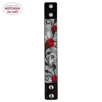 Фото Набір для вишивання бісером WonderlandCrafts браслета на штучній шкірі FLBB-035