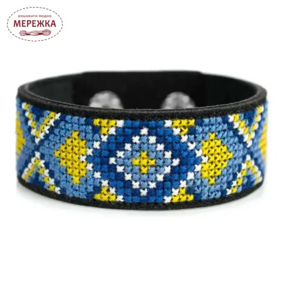 Фото Набір для вишивання хрестиком WonderlandCrafts браслета на штучній шкірі FLHL-054