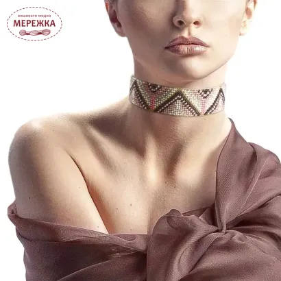Фото Набір для вишивання бісером WonderlandCrafts Чокер на штучній шкірі FLBB-139