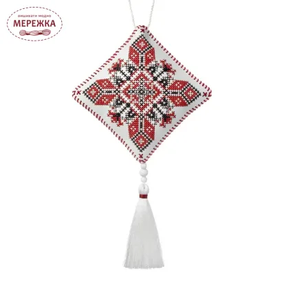 Фото Набір для вишивання хрестиком WonderlandCrafts Етно-підвіска  на штучній шкірі FLHL-115