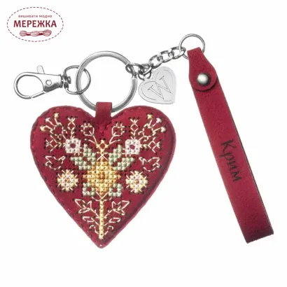 Фото Набір для вишивання хрестиком WonderlandCrafts шарм на сумку  на штучній шкірі FLHL-159