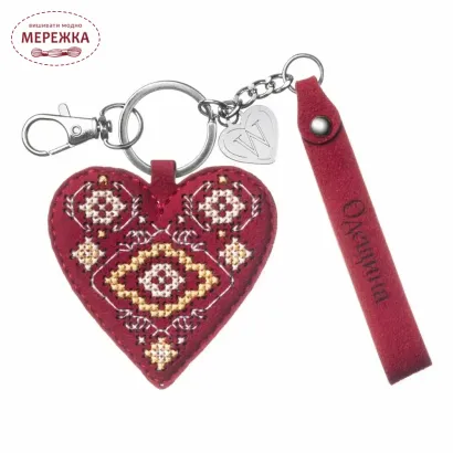 Фото Набір для вишивання хрестиком WonderlandCrafts шарм на сумку  на штучній шкірі FLHL-142