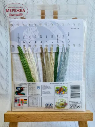 Фото набір для вишивання хрестиком ДМС Квітковий велосипед