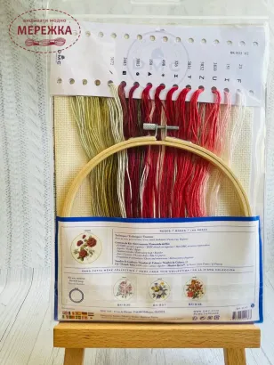 Фото набір для вишивання з пяльцями Троянда ВК1935