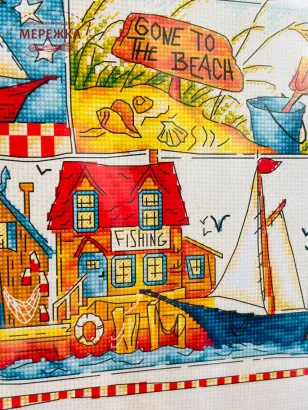 Фото набір для вишивання хрестиком Пляж