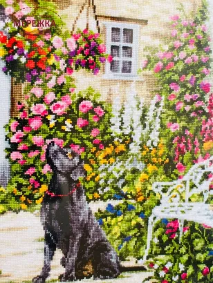 Фото набір для вишивання хрестиком Лукас Котеджний сад