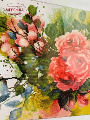Фото набір для вишивання Лукас Червоні троянди В2383