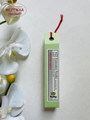 Фото голки гострі для вишивання Туліп, асорті № 7-10