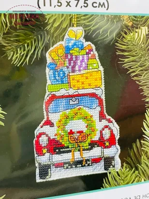 Набір для вишивання хрестиком Кольорова Автомобіль Санти НІ_030 фото