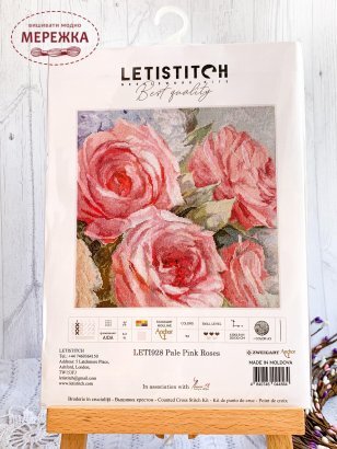 Фото набір для вишивання Letistitch Ніжно рожеві троянди LETI928