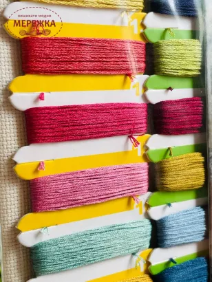 Фото набір для вишивання хрестиком Мережка Кущ троянди