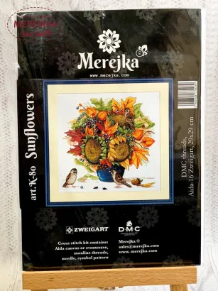 Фото набір для вишивання Мережка Соняшники К-80