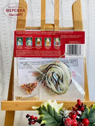 Фото набір для вишивання МіллХілл Сніговик двірник