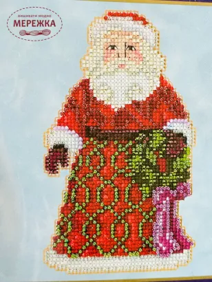 Фото набір для вишивання МіллХілл Привітання Санти