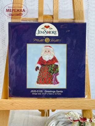 Фото набір для вишивання МіллХілл Привітання Санти