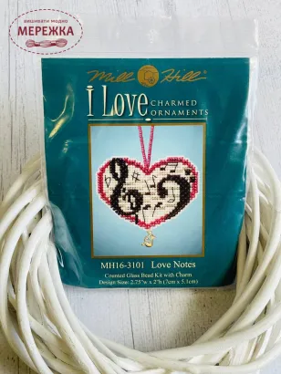 Набір для вишивання МіллХілл Люблю ноти