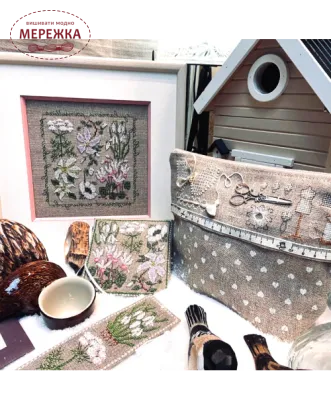 Фото Набір для вишивання хрестиком Le Bonheur des Dames Etui A Aiguilles Fleurs Blanches 3481