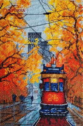 Фото Набір для вишивання хрестиком Марічка Осінній трамвай НКА-030