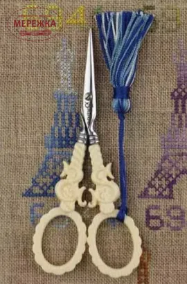 Фото Ножиці Sajou Veined Ivory style S