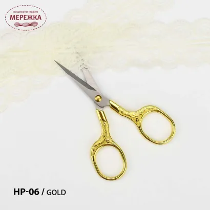 Фото Ножиці Кольорова "Вінтаж" золото НP-06/gold