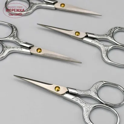 Фото Ножиці Кольорова "Вінтаж" срібло НP-06/silver