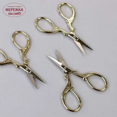 Фото Ножиці Кольорова 9.5см. золото НP-07/gold