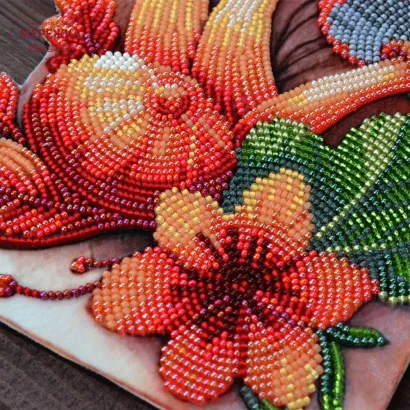 Фото Набір для вишивання бісером TelaArtis Барви осені-3 (грибочки) NV-403