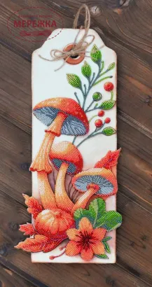 Фото Набір для вишивання бісером TelaArtis Барви осені-3 (грибочки) NV-403