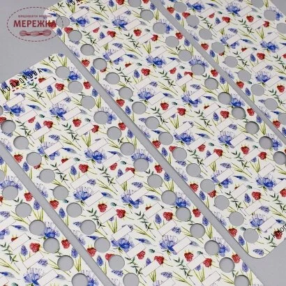 Фото Органайзер для муліне Кольорова картон, на 30 кольорів, Ягідна насолода ОК-08