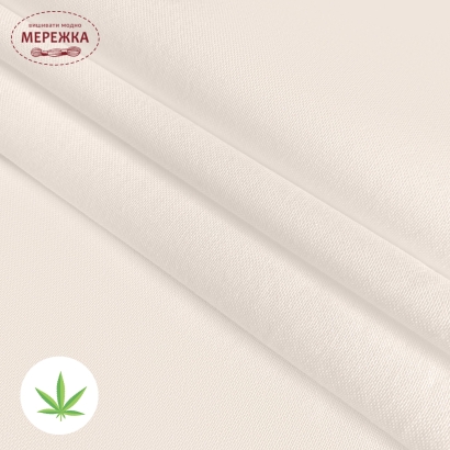 Фото Домоткане полотно Онікс Hemp (бавовна/коноплі), колір молочний