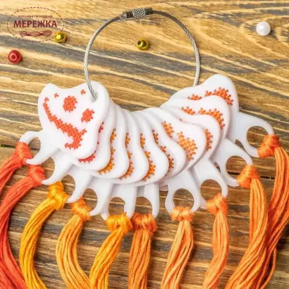 Фото Органайзер для муліне WonderlandCrafts 10шт+кільце, "Гриб" FLZ(S)-112