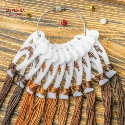 Фото Органайзер для муліне WonderlandCrafts 10шт+кільце, "Кішка" FLZ(S)-115