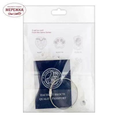 Фото Органайзер для муліне WonderlandCrafts 10шт+кільце, "Мордочка кішки" FLZ(S)-114