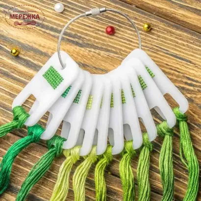 Фото Органайзер для муліне WonderlandCrafts 10шт+кільце, "Палетка" FLZ(S)-116