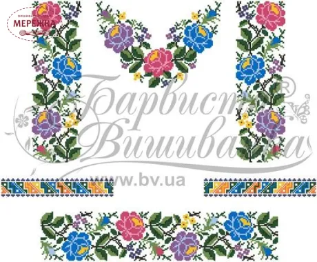 Фото Заготовка дитячої сукні ПД054 Квіти