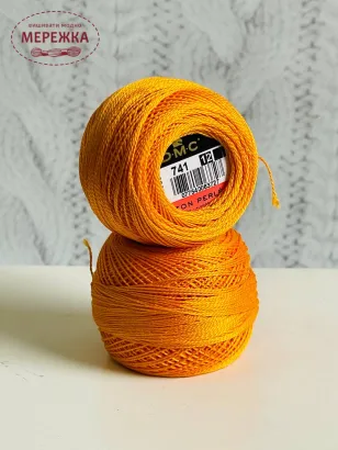 DMC Pearl Cotton #12 741 фото