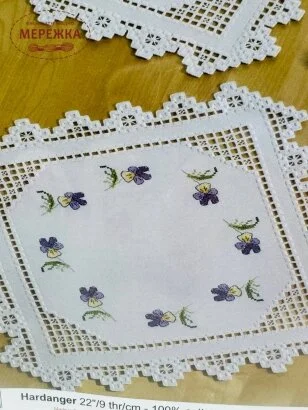 Фото Permin набір для вишивання в техніці хардангер 63-2853
