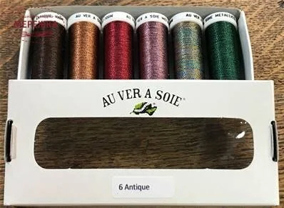 Фото Au Ver à Soie набір металізованих ниток Antique 2