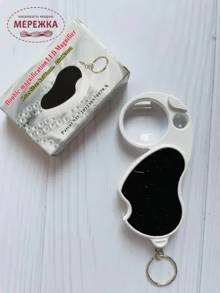 Фото Лупа кишенькова, з лед-підсвіткою арт.987616